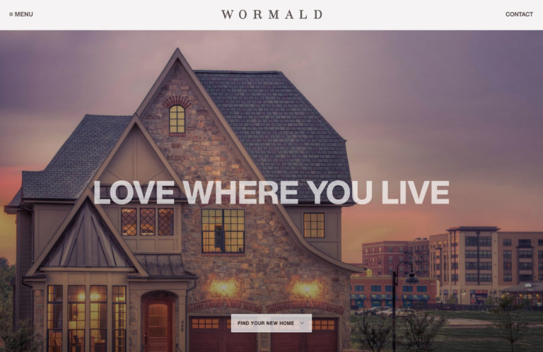 screenshot of wormald.com web design